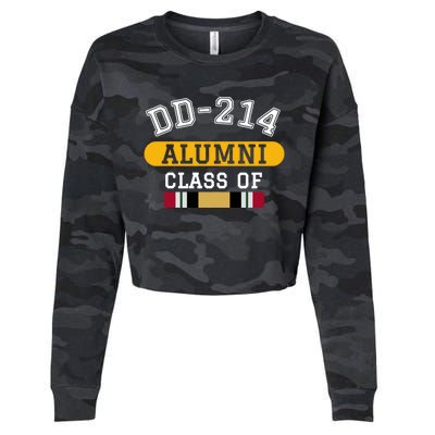 Dd214 Alumni Class Of Iraq War Veteran Pride Cool Gift Cropped Pullover Crew