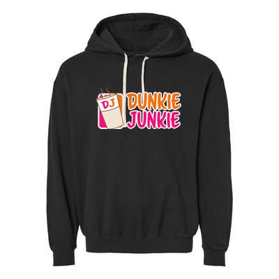 Donut And Coffee Lover Dunkie Junkie Garment-Dyed Fleece Hoodie