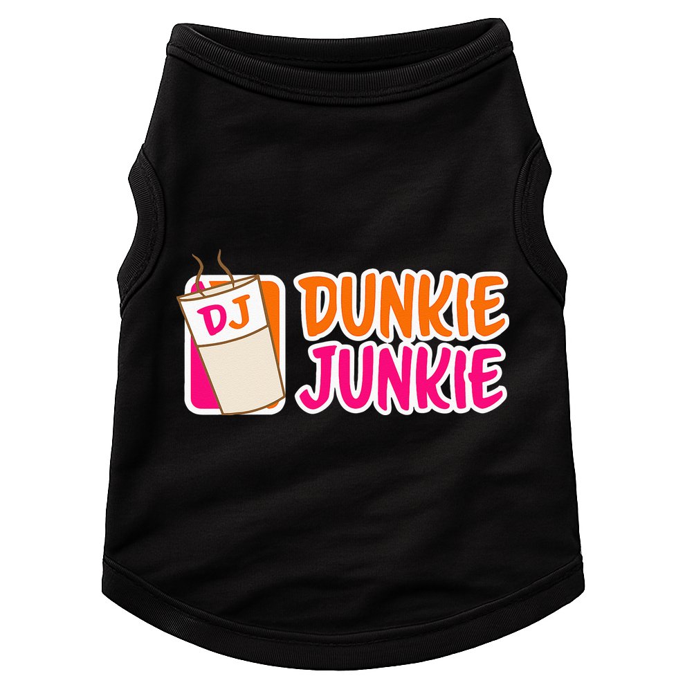 Donut And Coffee Lover Dunkie Junkie Doggie Tank