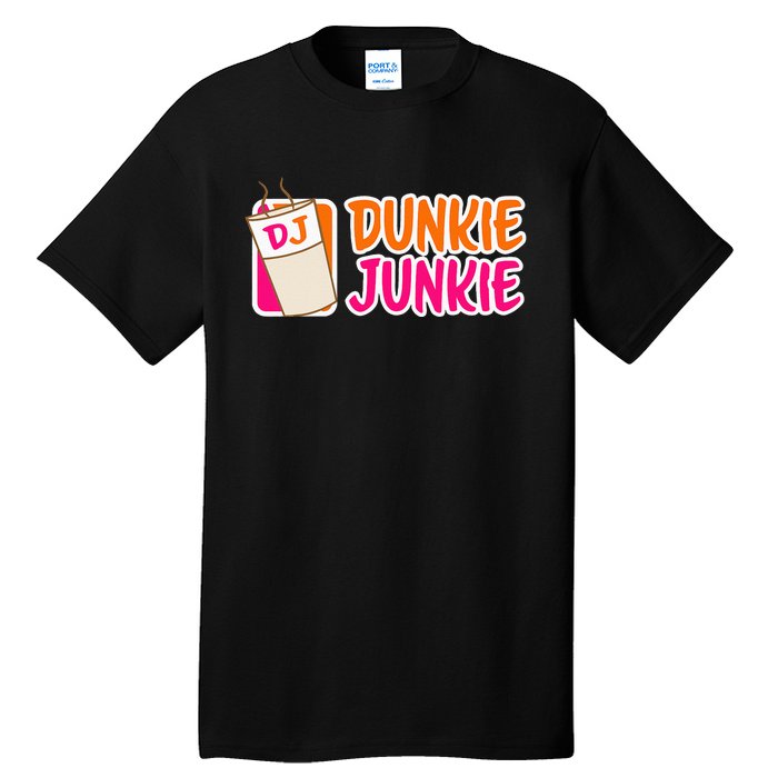 Donut And Coffee Lover Dunkie Junkie Tall T-Shirt