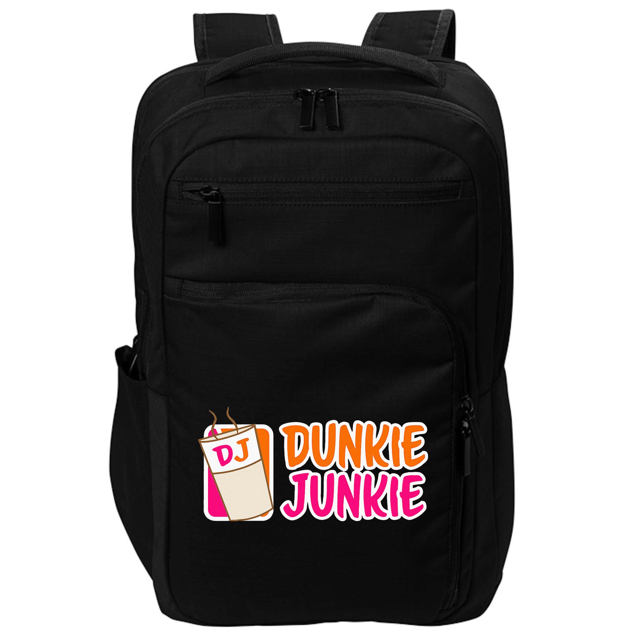 Donut And Coffee Lover Dunkie Junkie Impact Tech Backpack