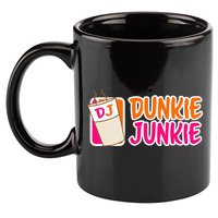 Donut And Coffee Lover Dunkie Junkie 11oz C Handle Ceramic Mug
