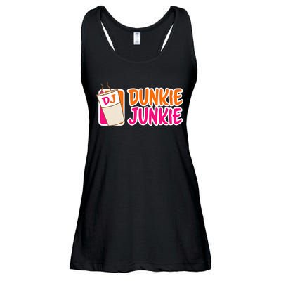 Donut And Coffee Lover Dunkie Junkie Ladies Essential Flowy Tank