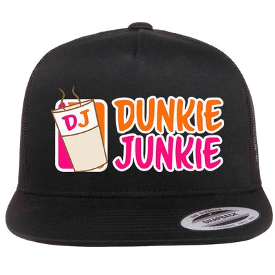 Donut And Coffee Lover Dunkie Junkie Flatbill Hat