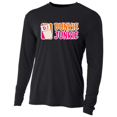 Donut And Coffee Lover Dunkie Junkie Cooling Performance Long Sleeve Crew