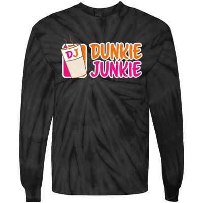 Donut And Coffee Lover Dunkie Junkie Tie-Dye Long Sleeve Shirt