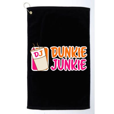 Donut And Coffee Lover Dunkie Junkie Golf Towel