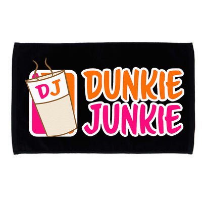 Donut And Coffee Lover Dunkie Junkie Microfiber Hand Towel