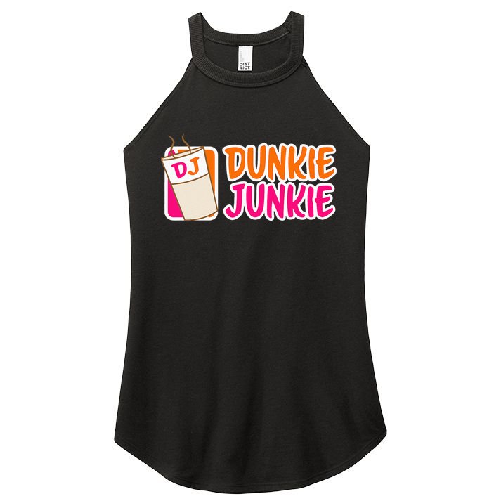 Donut And Coffee Lover Dunkie Junkie Women's Perfect Tri Rocker Tank