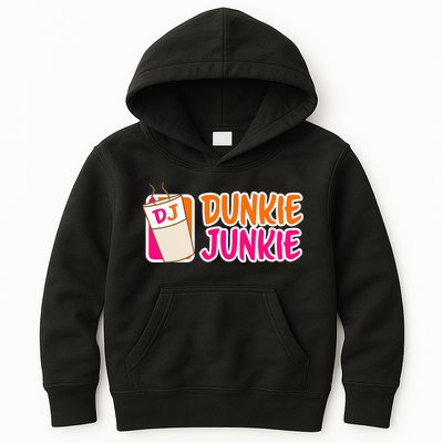Donut And Coffee Lover Dunkie Junkie Kids Hoodie