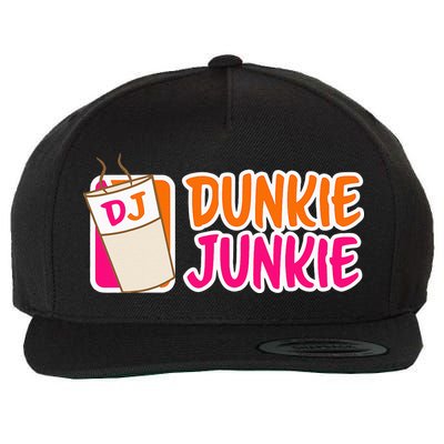 Donut And Coffee Lover Dunkie Junkie Wool Snapback Cap
