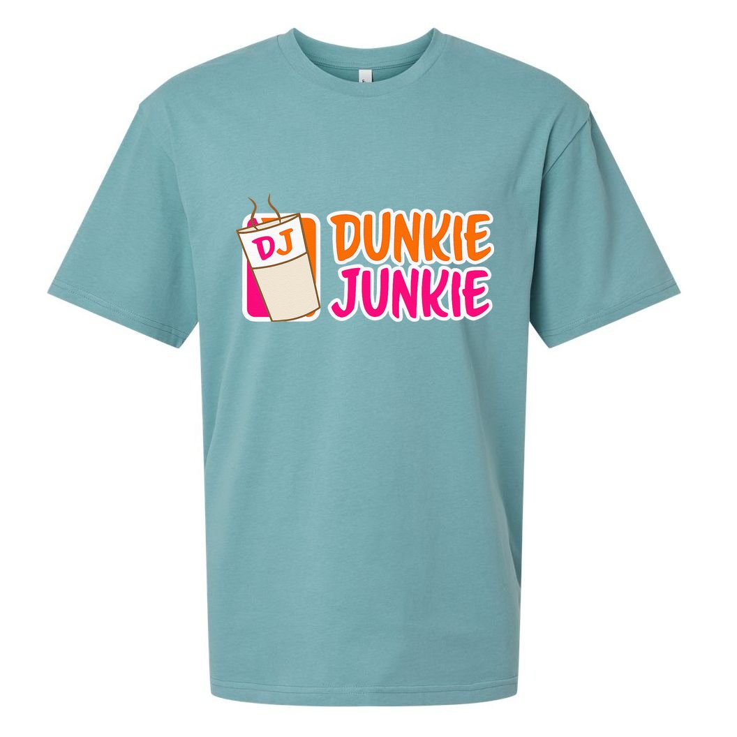 Donut And Coffee Lover Dunkie Junkie Sueded Cloud Jersey T-Shirt