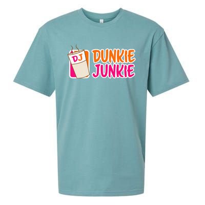 Donut And Coffee Lover Dunkie Junkie Sueded Cloud Jersey T-Shirt