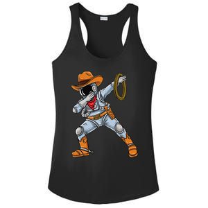 Dabbing Astronaut Cowboy Space Halloween Ladies PosiCharge Competitor Racerback Tank