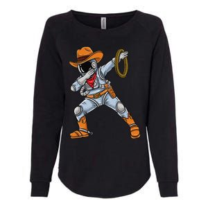 Dabbing Astronaut Cowboy Space Halloween Womens California Wash Sweatshirt