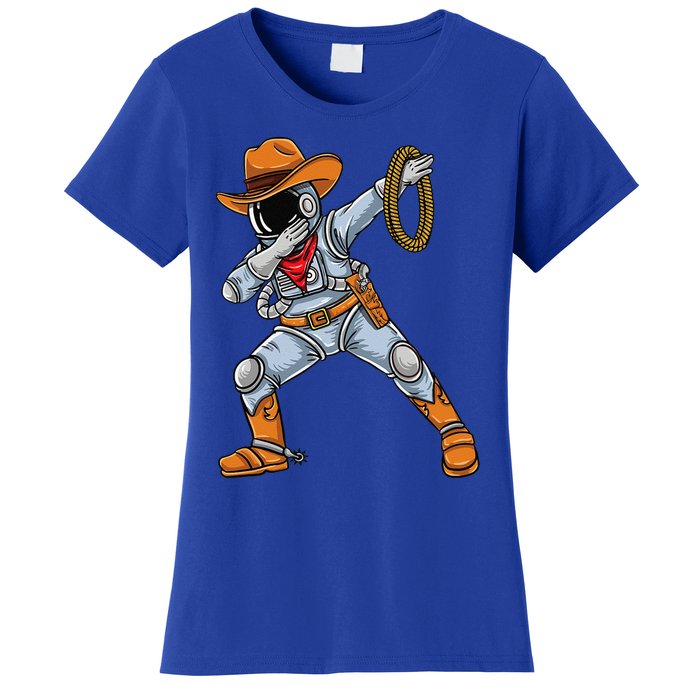 Dabbing Astronaut Cowboy Space Halloween Women's T-Shirt