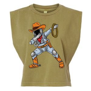 Dabbing Astronaut Cowboy Space Halloween Garment-Dyed Women's Muscle Tee