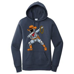 Dabbing Astronaut Cowboy Space Halloween Women's Pullover Hoodie