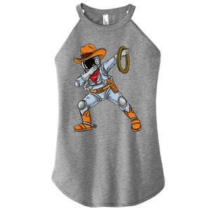 Dabbing Astronaut Cowboy Space Halloween Women's Perfect Tri Rocker Tank