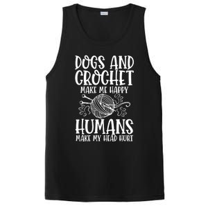 Dogs And Crochet Make Me Happy Hu Make My Head Hurt Gift PosiCharge Competitor Tank