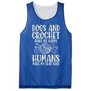 Dogs And Crochet Make Me Happy Hu Make My Head Hurt Gift Mesh Reversible Basketball Jersey Tank