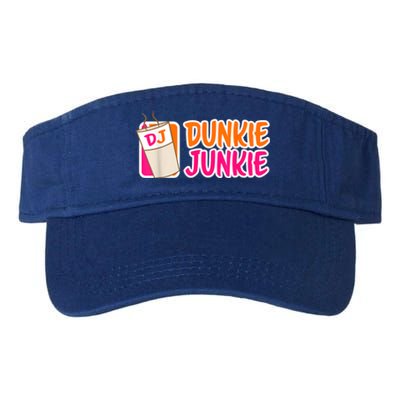 Donut And Coffee Lover Dunkie Junkie Short Sleeve Gift Valucap Bio-Washed Visor