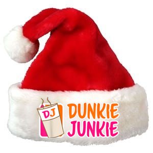 Donut And Coffee Lover Dunkie Junkie Short Sleeve Gift Premium Christmas Santa Hat