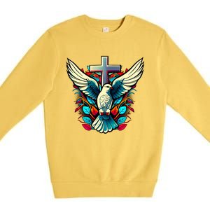 Dove And Cross Premium Crewneck Sweatshirt