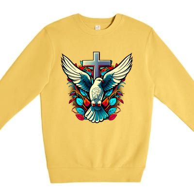 Dove And Cross Premium Crewneck Sweatshirt