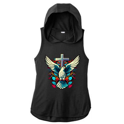 Dove And Cross Ladies PosiCharge Tri-Blend Wicking Draft Hoodie Tank