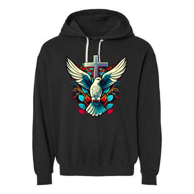 Dove And Cross Garment-Dyed Fleece Hoodie