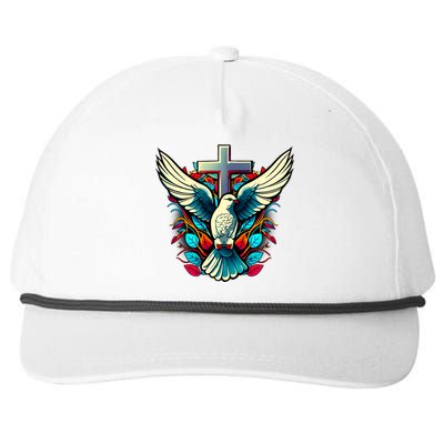 Dove And Cross Snapback Five-Panel Rope Hat