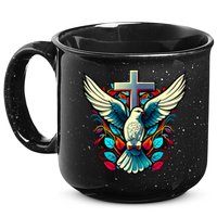 Dove And Cross 15oz Campfire Ceramic Mug
