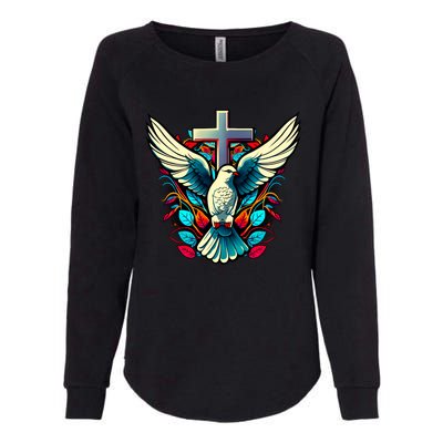 Dove And Cross Womens California Wash Sweatshirt