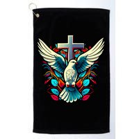 Dove And Cross Golf Towel