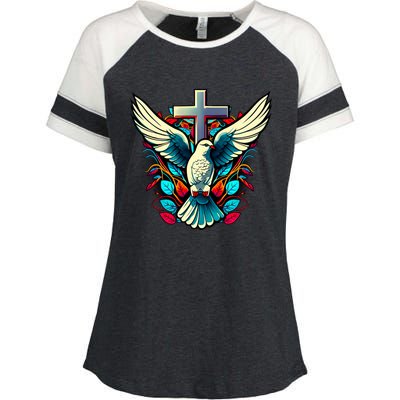 Dove And Cross Enza Ladies Jersey Colorblock Tee