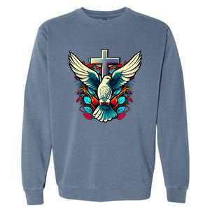 Dove And Cross Garment-Dyed Sweatshirt