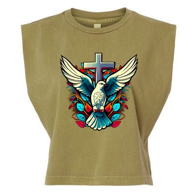 Dove And Cross Garment-Dyed Women's Muscle Tee