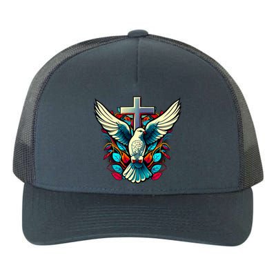 Dove And Cross Yupoong Adult 5-Panel Trucker Hat