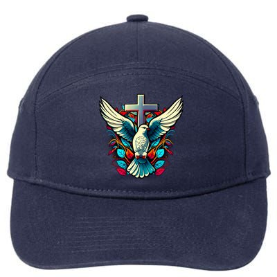 Dove And Cross 7-Panel Snapback Hat