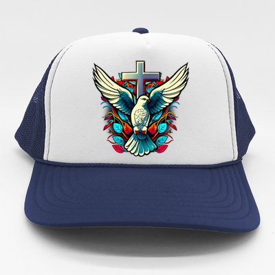 Dove And Cross Trucker Hat