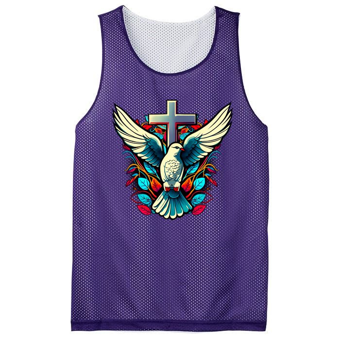 Dove And Cross Mesh Reversible Basketball Jersey Tank