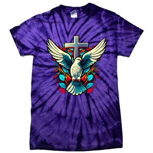 Dove And Cross Tie-Dye T-Shirt