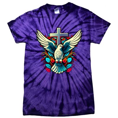 Dove And Cross Tie-Dye T-Shirt