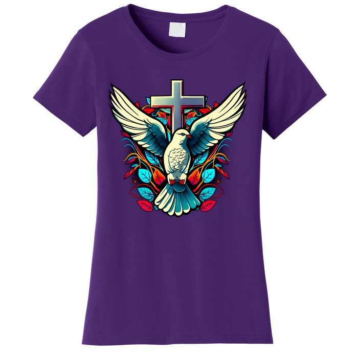 Dove And Cross Women's T-Shirt