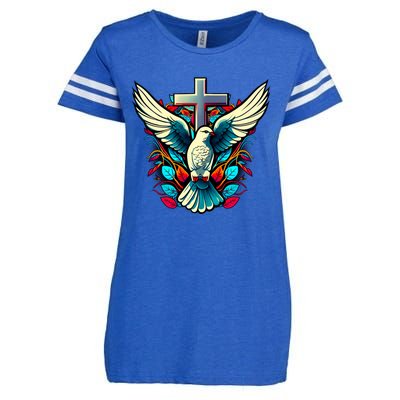 Dove And Cross Enza Ladies Jersey Football T-Shirt