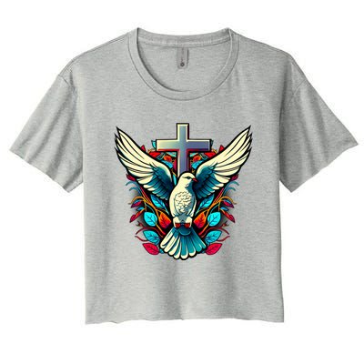 Dove And Cross Women's Crop Top Tee