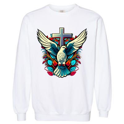 Dove And Cross Garment-Dyed Sweatshirt