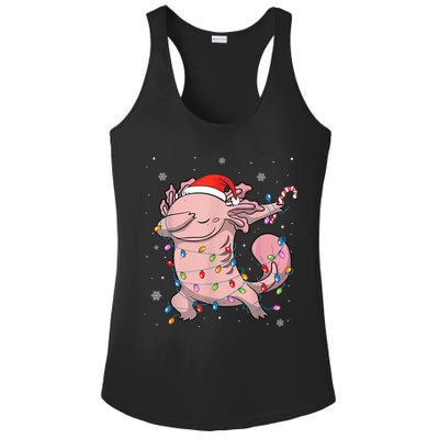 Dabbing Axolotl Christmas Lights Funny Xmas Gifts Boys Girls Ladies PosiCharge Competitor Racerback Tank