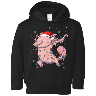Dabbing Axolotl Christmas Lights Funny Xmas Gifts Boys Girls Toddler Hoodie